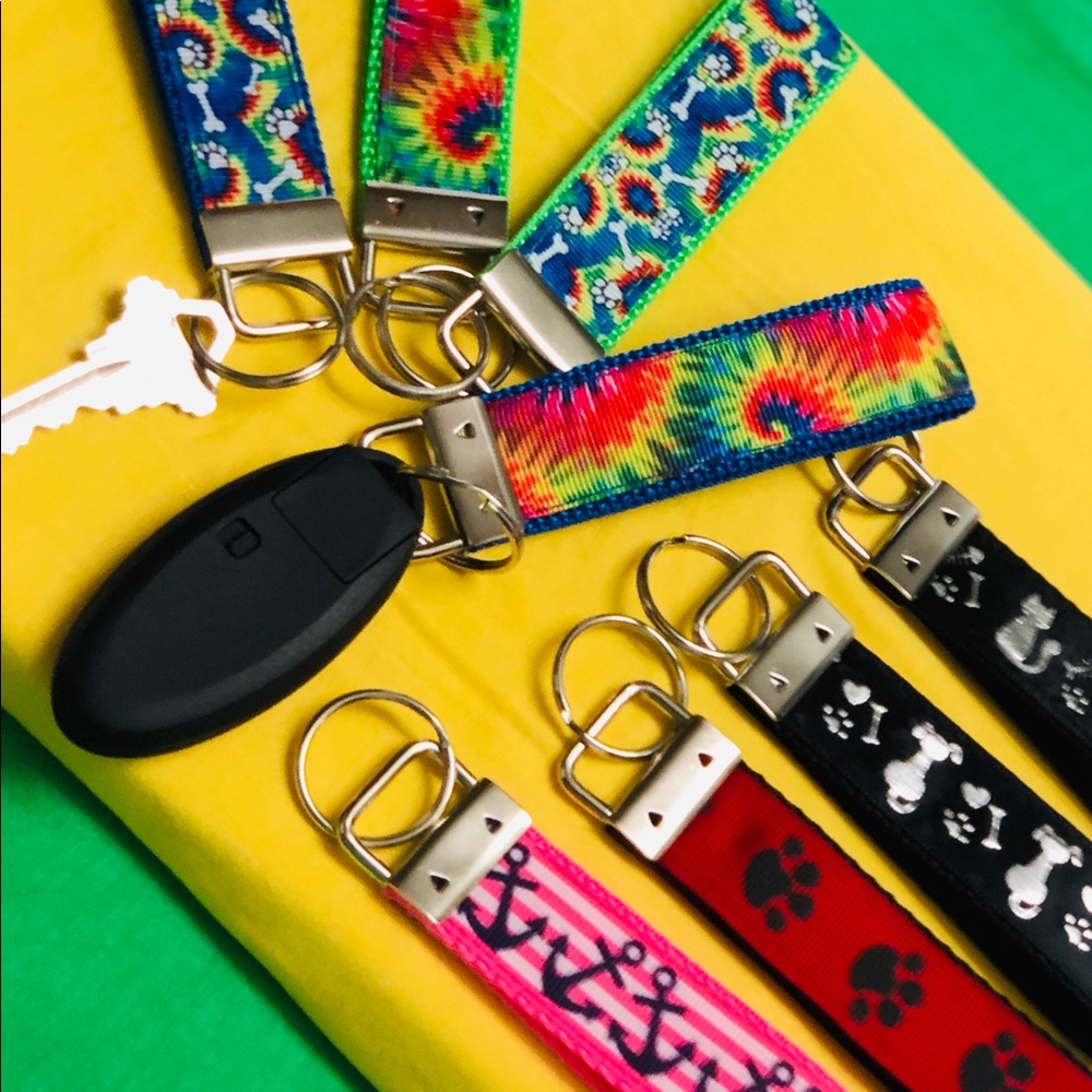 Keyfob, 4”length, assorted styles/colors,handmade